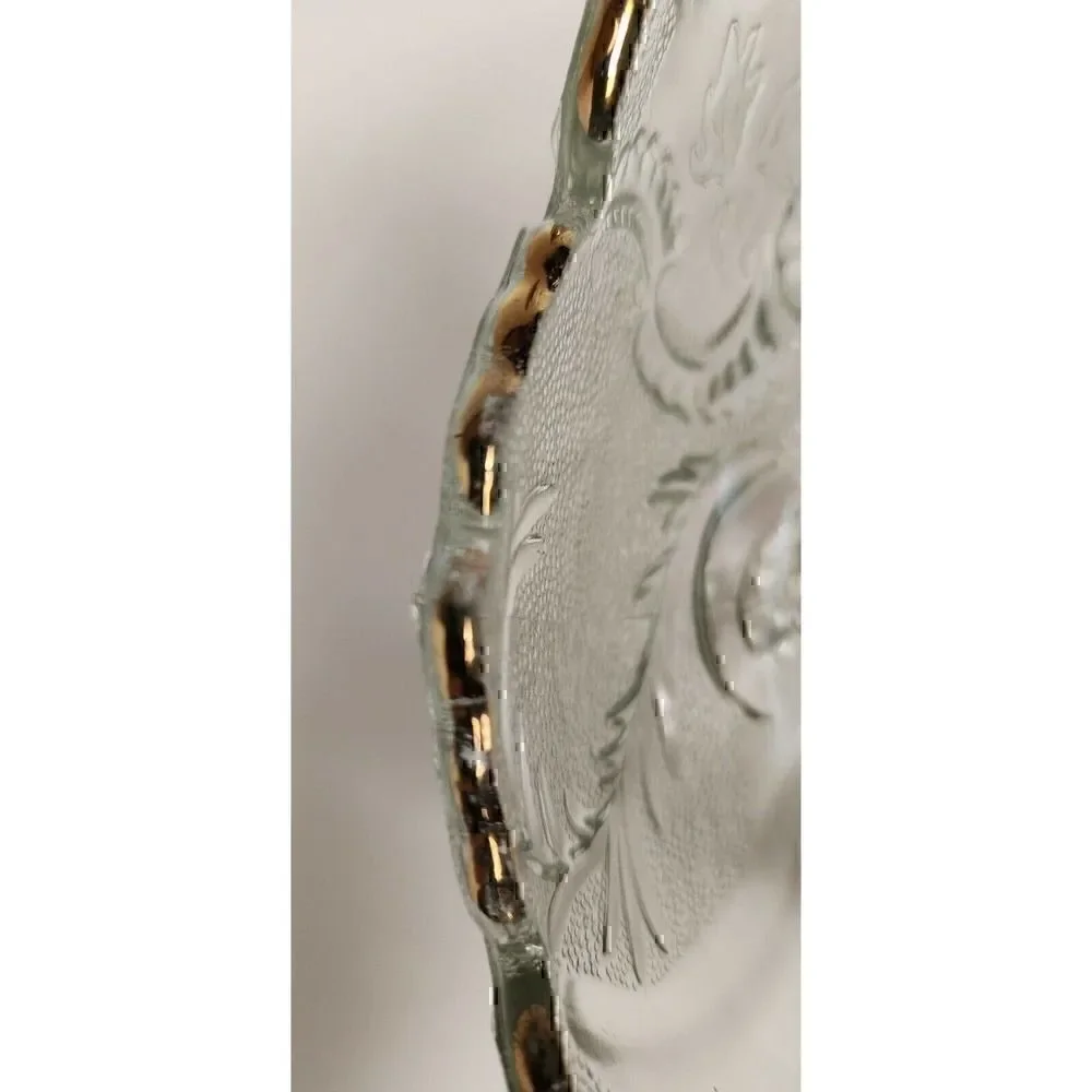 Vintage Lombardi Gold Trim by Jeannette Glass Company 10
